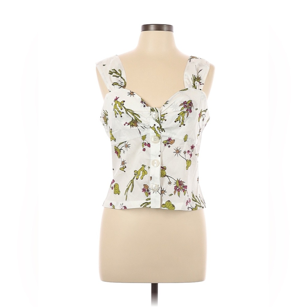 ModCloth Serene Serenade Tank Top in Cactus Print Size 12 NWOT